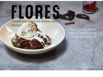 Floressf.com(Flores has to Bay Area locations inc) Screenshot