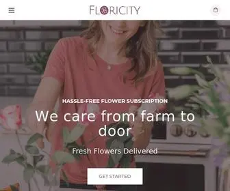 Floricity.com(Hassle-free Flower Subscriptions Delivered Fresh to Your Door) Screenshot