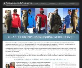 Floridabassadventures.com(Florida Bass Adventures Orlando Trophy Bass Fishing Guide Lake Toho) Screenshot