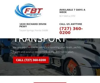 Floridaboattransport.com(Florida Boat Transport) Screenshot