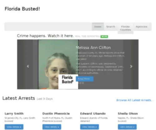 Floridabusted.com(Recent Mugshots) Screenshot