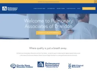 Floridachest.com(Pulmonary Associates of Brandon) Screenshot