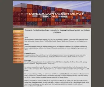 Floridacontainerdepot.com(Florida Shipping Containers at Florida Conatiner Depot) Screenshot