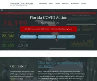 Floridacovidaction.com(Florida COVID Action Get data. Get tested. Get help. NEW) Screenshot