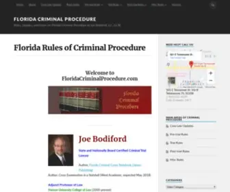 Floridacriminalprocedure.com(Rules, Statutes, and Cases on Florida Criminal Procedure by Joe Bodiford, J.D., LL.M) Screenshot