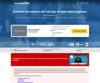 Floridadebtrelief.org(A free resource for Florida residents) Screenshot