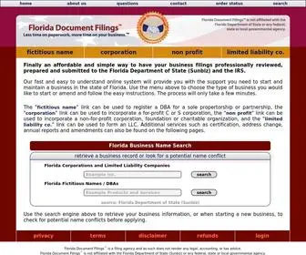 Floridadocumentfilings.com(Florida Document Filings) Screenshot