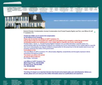 FloridaeminentDomainlawyers.com(FLORIDA EMINENT DOMAIN AND BERT J) Screenshot