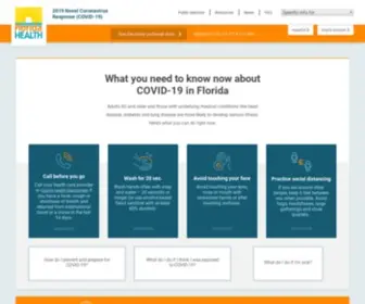 Floridahealthcovid19.gov(The Florida Department of Health is issuing 2019 Novel Coronavirus (COVID) Screenshot