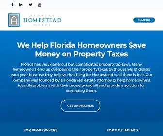 Floridahomesteadcheck.com(Florida Residential Property Tax Experts) Screenshot