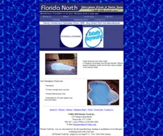 Floridanorth.com(Florida North Fiberglass Pools & Swim Spas) Screenshot