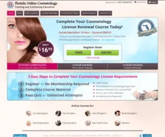Floridaonlinecosmetology.com(Florida Online Cosmetology) Screenshot