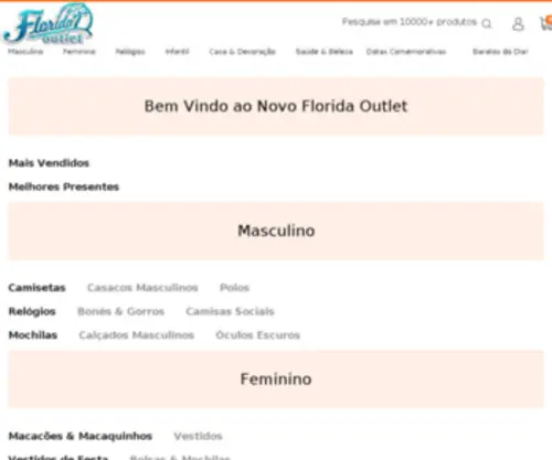 Floridaoutlet.com.br(Florida Outlet) Screenshot