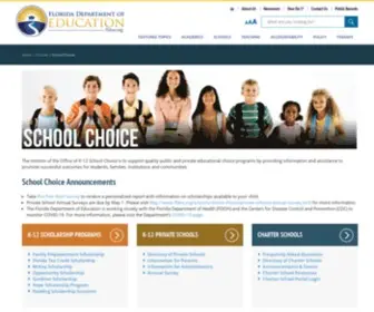 Floridaschoolchoice.org(School Choice The mission of the Office of K) Screenshot