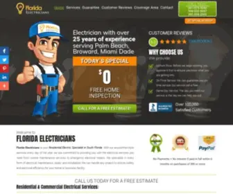 Floridaselectrician.com(Florida Electricians) Screenshot