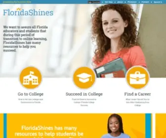 Floridashines.org(Get all the information you need for college) Screenshot