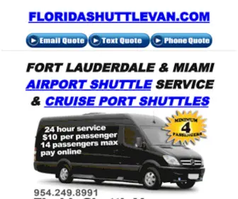 Floridashuttlevan.com(Florida Shuttle Van Service) Screenshot