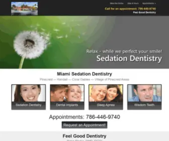 Floridasleepdentist.com(Miami Sedation Dentistry) Screenshot