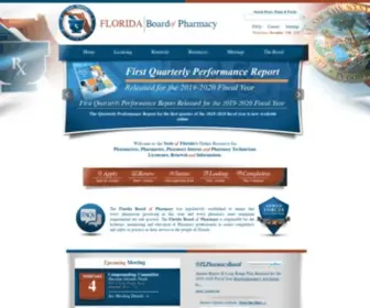 Floridaspharmacy.gov(Florida Board of Pharmacy) Screenshot