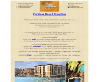 Floridaysresortpromo.com(Floridays Resort Promotion) Screenshot