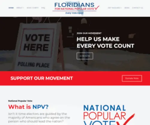 Floridiansfornpv.com(Floridians for National Popular Vote) Screenshot