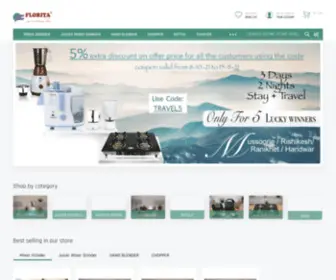 Floritaonline.com(Kitchen & Electrical Appliances Manufacturer and Importer in India) Screenshot