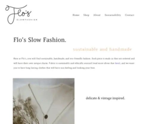 Flosfashion.com(Flo’s Slow Fashion) Screenshot