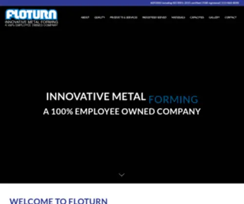 Floturn.com(Innovative Flow Forming) Screenshot