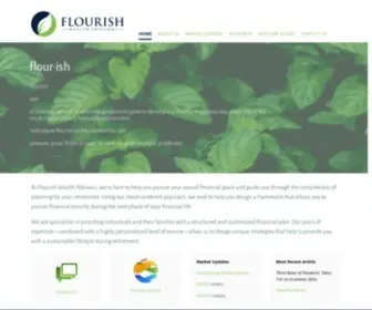 Flourishwealthadvisors.com(We seek to help you design a framework) Screenshot