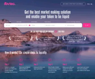 Flovtec.com(Flovtec is a unique market making solution platform) Screenshot