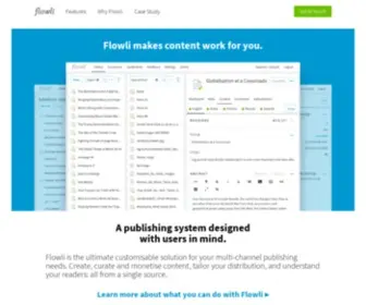 Flow.li(Flowli is a publishing system designed with users in mind. Flowli doesn’t have an API) Screenshot
