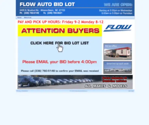 Flowautobidlot.com(Flow Auto BidLot of Winston) Screenshot