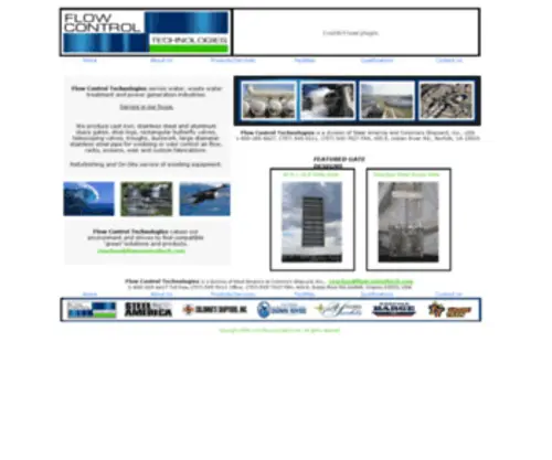 Flowcontroltech.com(Flow Control Technologies is a division of Steel America and Colonnas Shipyard) Screenshot