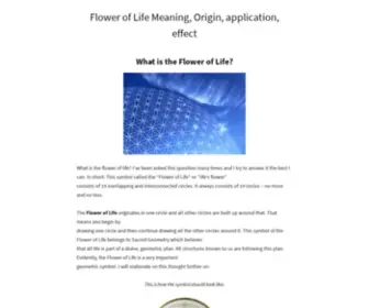 Flower-OF-Life.net(Flower of Life Meaning) Screenshot