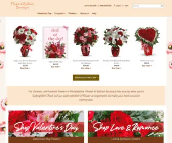 Flowerandballoonboutique.net(Philadelphia Florist) Screenshot