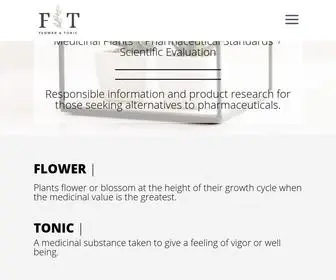 Flowerandtonic.com(Flower & Tonic Alternatives Based In Science) Screenshot