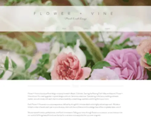 Flowerandvinedesign.com(Flower + Vine) Screenshot