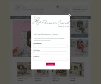Flowercard.co.uk(Fresh Flower Delivery & Flowers By Post (In A Card)) Screenshot