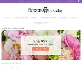 Flowersbycoley.com(San Diego Florist) Screenshot