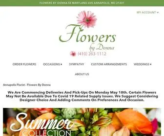 Flowersbydonna.org(Annapolis Florist) Screenshot