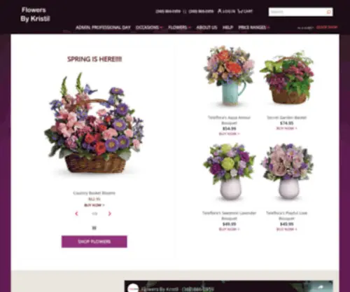 Flowersbykristil.com(Olympia Florist) Screenshot