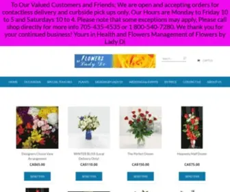 Flowersbyladydi.ca(  Custom Flower Designs & Delivery Service in Ontario) Screenshot