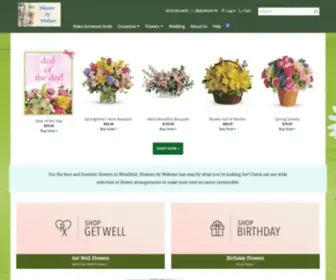 Flowersbywebster.com(Westfield Florist) Screenshot