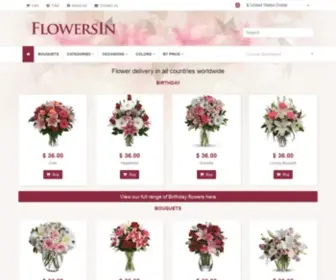 Flowersin.com(Flowersin) Screenshot