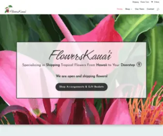 Flowerskauai.com(Tropical Hawaii Flower Arrangements) Screenshot