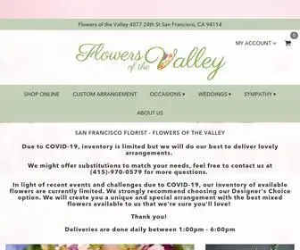 Flowersofthevalleysf.com(San Francisco Florist) Screenshot