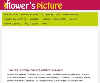 Flowerspicture.org(HD Flowers pictures with Detailed information) Screenshot