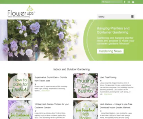 Flowerups.com(Flowerups vertical gardening and wall planters) Screenshot