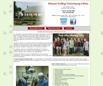 Flowervalleyvet.com(Flower Valley Veterinary Clinic Montgomery County MD Vet Rockville Maryland Veterinarian treating cats) Screenshot