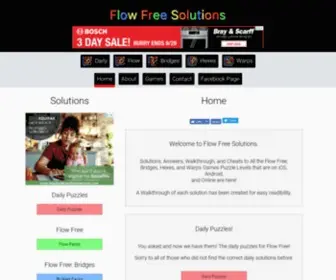 Flowfreesolutions.com(Flow Free Solutions) Screenshot